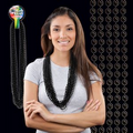 33" Metallic Black Round Beads Necklace